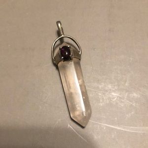 Rose quartz & amethyst pendant